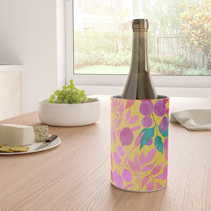 Exotic Fruit Garden Tropical Summer Foliage And Fruit Yellow Wine Chiller Gallery Image 4