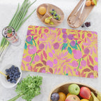 Exotic Fruit Garden Tropical Summer Foliage And Fruit Yellow Cutting Board Gallery Image 2
