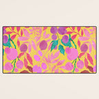 Exotic Fruit Garden Tropical Summer Foliage And Fruit Yellow Desk Mat Gallery Image 3