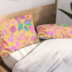 Exotic Fruit Garden Tropical Summer Foliage And Fruit Yellow Pillow Sham Gallery Image 2