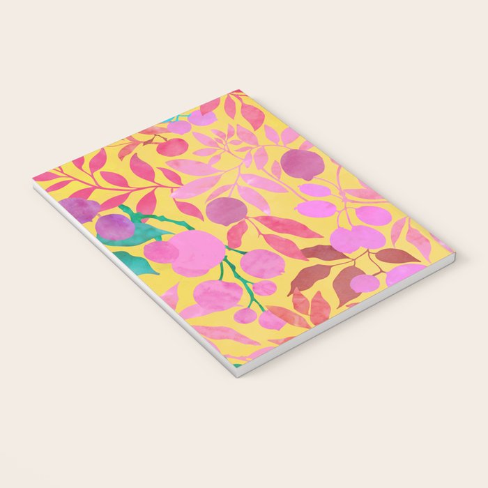 Exotic Fruit Garden Tropical Summer Foliage And Fruit Yellow Notebook Gallery Image 3