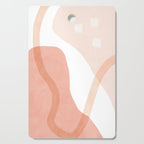 Abstract pink shapes & line art Cutting Board Gallery Image 1