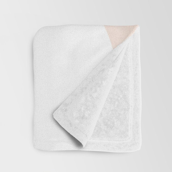 Abstract pink shapes & line art Throw Blanket Gallery Image 3