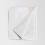 Abstract pink shapes & line art Throw Blanket Gallery Image 3