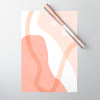 Abstract pink shapes & line art Wrapping Paper Gallery Image 1