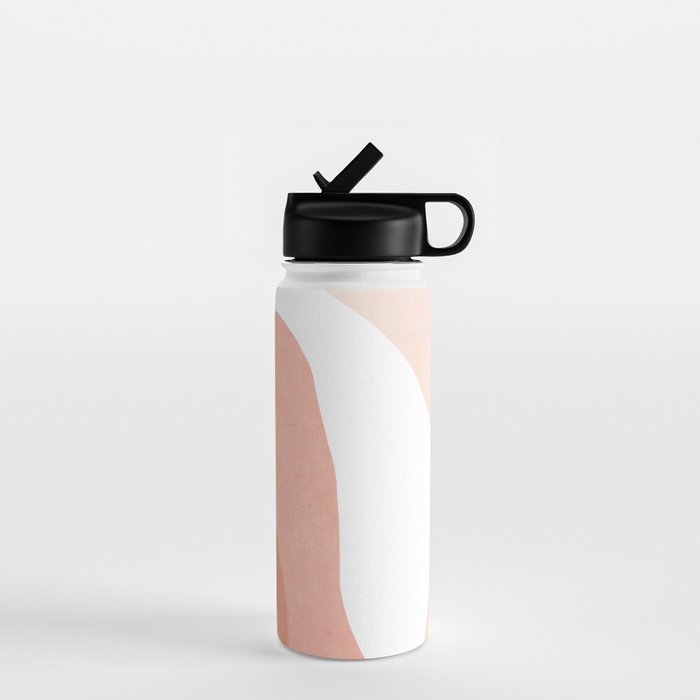 Abstract pink shapes & line art Water Bottle Gallery Image 1