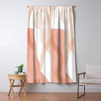 Abstract pink shapes & line art Window Curtain Gallery Image 5