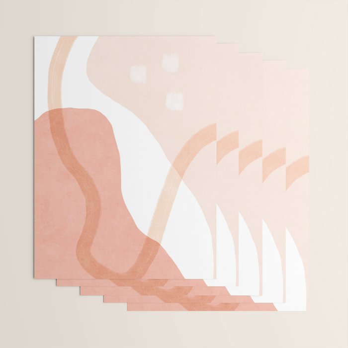 Abstract pink shapes & line art Wrapping Paper Gallery Image 3