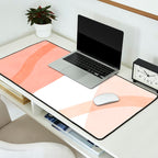 Abstract pink shapes & line art Desk Mat Gallery Image 2