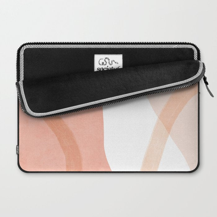 Abstract pink shapes & line art Laptop Sleeve Gallery Image 2