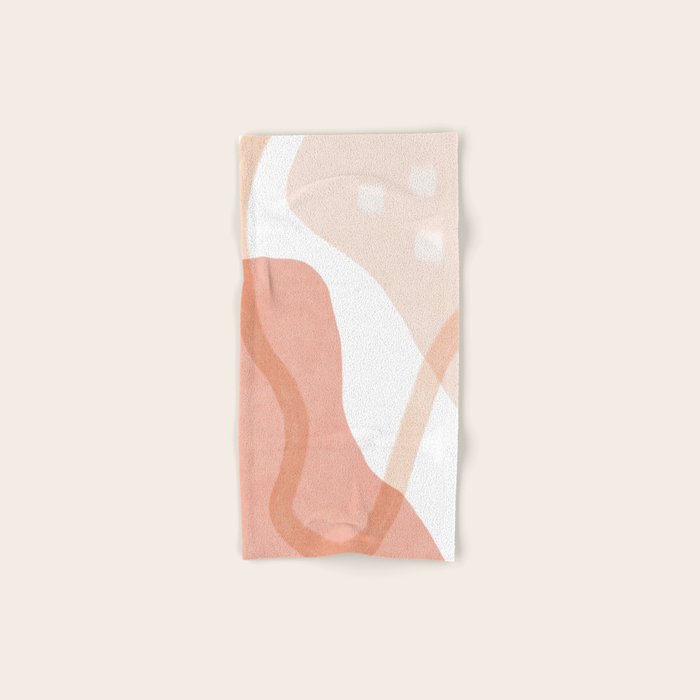 Abstract pink shapes & line art Bath Towel Gallery Image 1