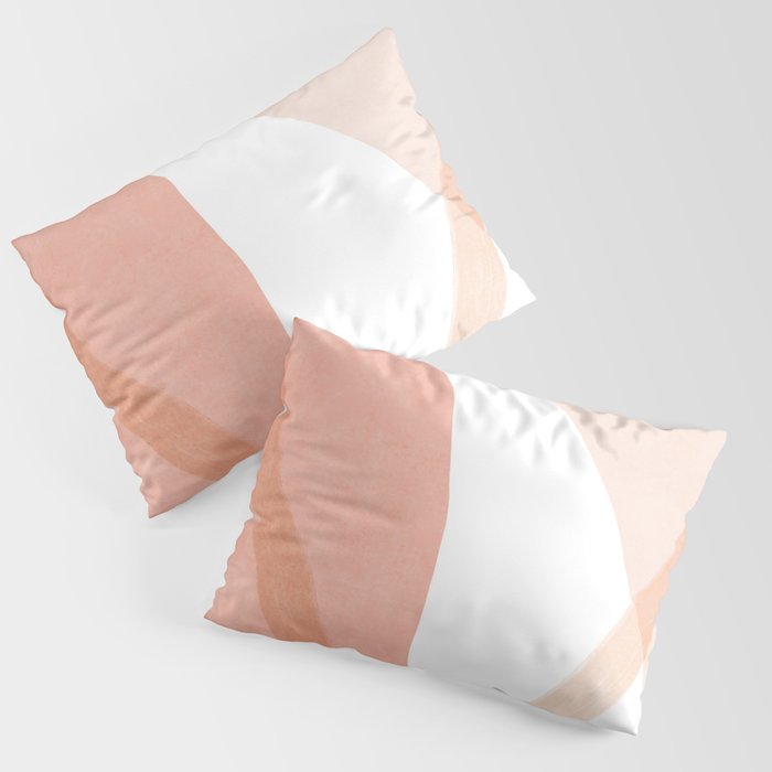 Abstract pink shapes & line art Pillow Sham Gallery Image 3