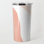Abstract pink shapes & line art Travel Mug Gallery Image 1
