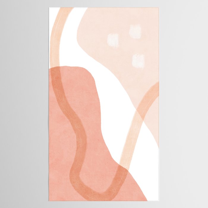 Abstract pink shapes & line art Tablecloth Gallery Image 2