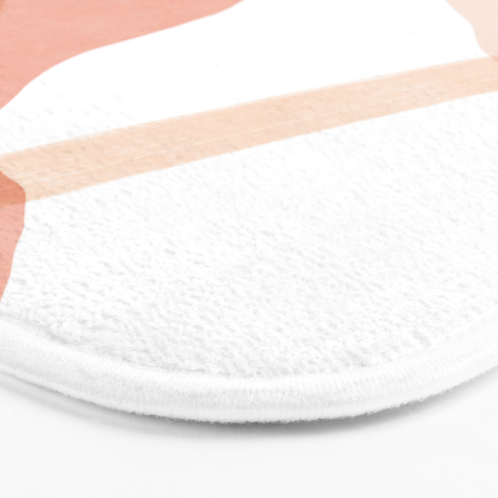 Abstract pink shapes & line art Bath Mat Gallery Image 3