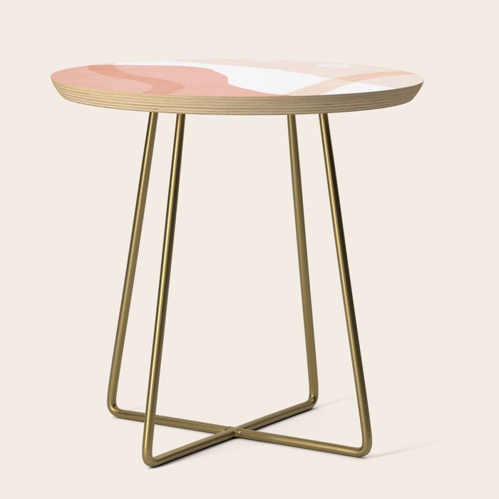 Abstract pink shapes & line art Side Table Gallery Image 1