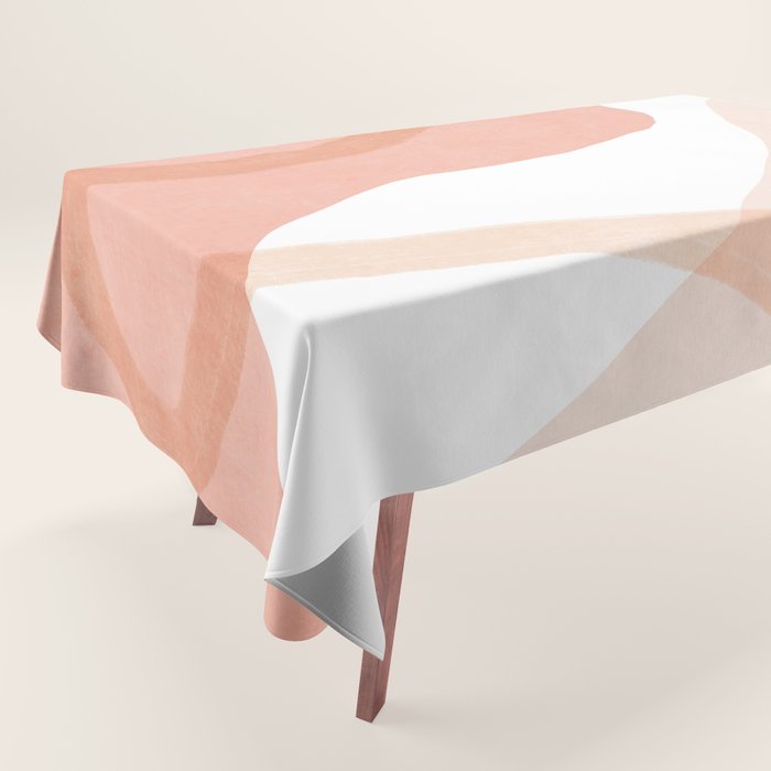 Abstract pink shapes & line art Tablecloth Gallery Image 1