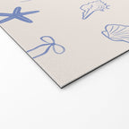 Coastal Cowgirl | Beachy Blue Seashells & Boots Welcome Mat Gallery Image 2