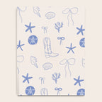 Coastal Cowgirl | Beachy Blue Seashells & Boots Notebook Gallery Image 4