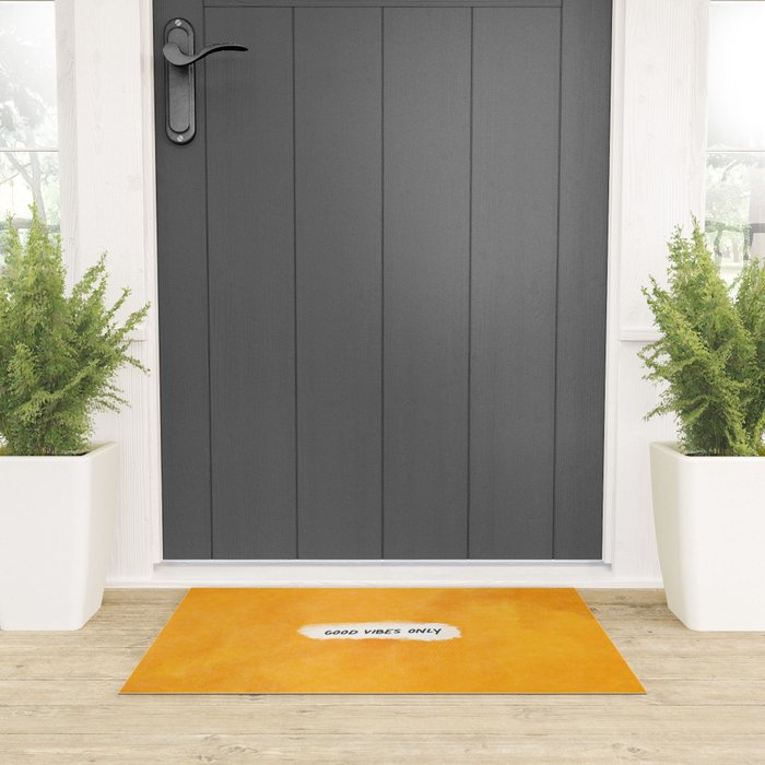 Good Vibes Only: Yellow Canvas Edition Welcome Mat Gallery Image 3