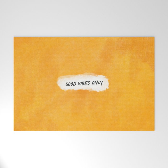 Good Vibes Only: Yellow Canvas Edition Welcome Mat Gallery Image 1