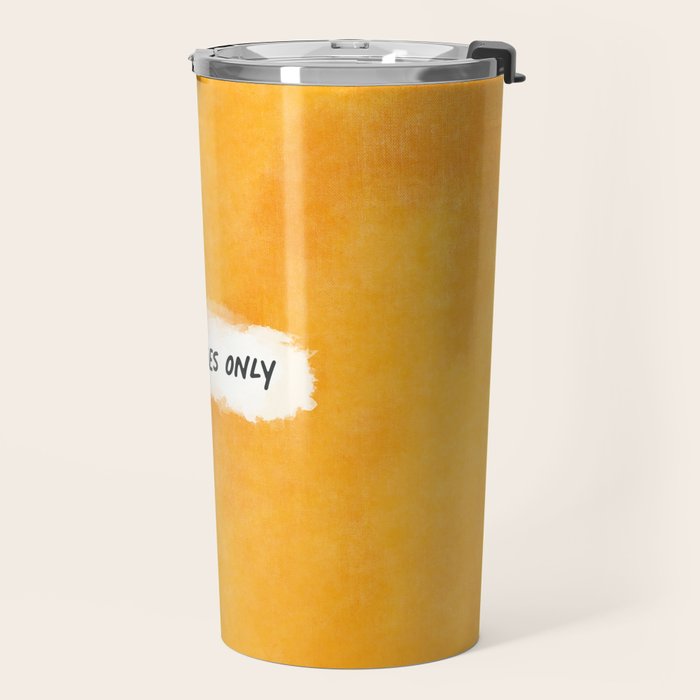 Good Vibes Only: Yellow Canvas Edition Travel Mug Gallery Image 2
