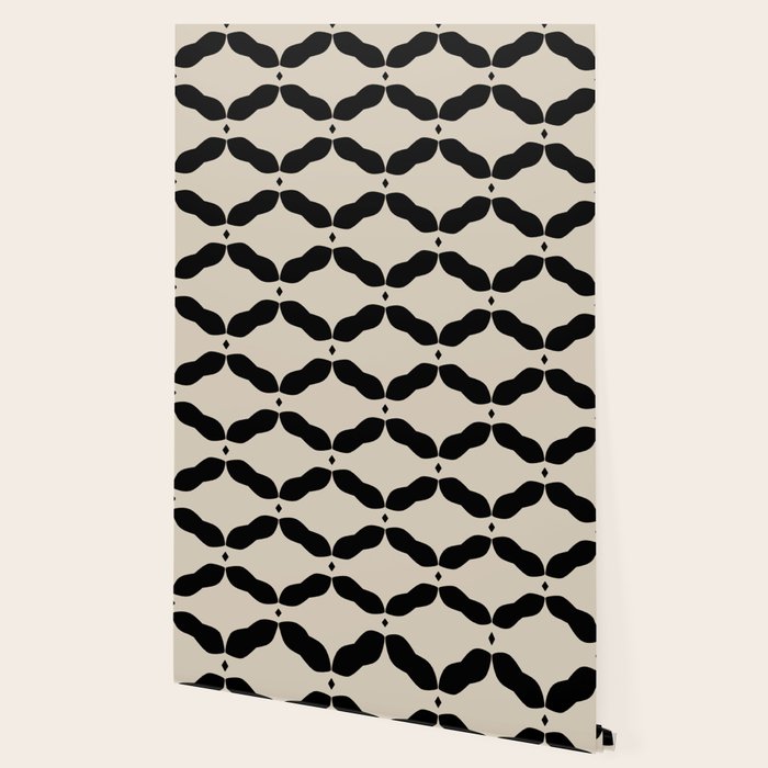 Monochrome Geometric Diamond Pattern Wallpaper Gallery Image 2