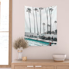 Pool and Palm Trees Wall Tapestry Gallery Image 2