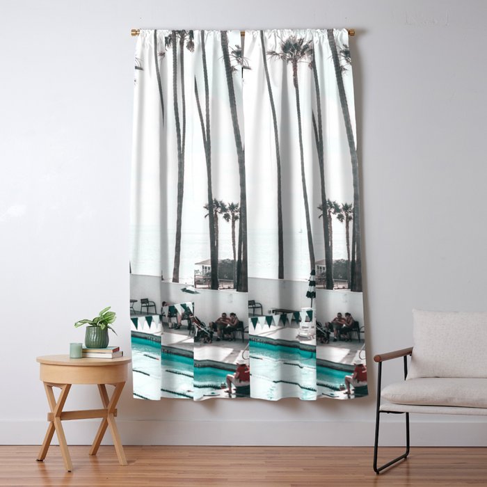 Pool and Palm Trees Window Curtain Gallery Image 5