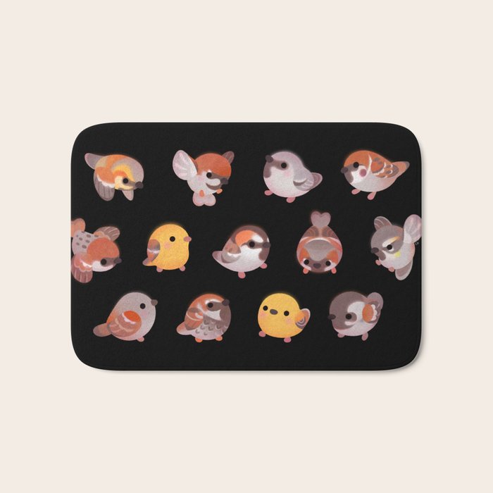 Sparrow - dark Bath Mat Gallery Image 1