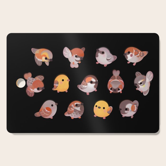 Sparrow - dark Cutting Board Gallery Image 1