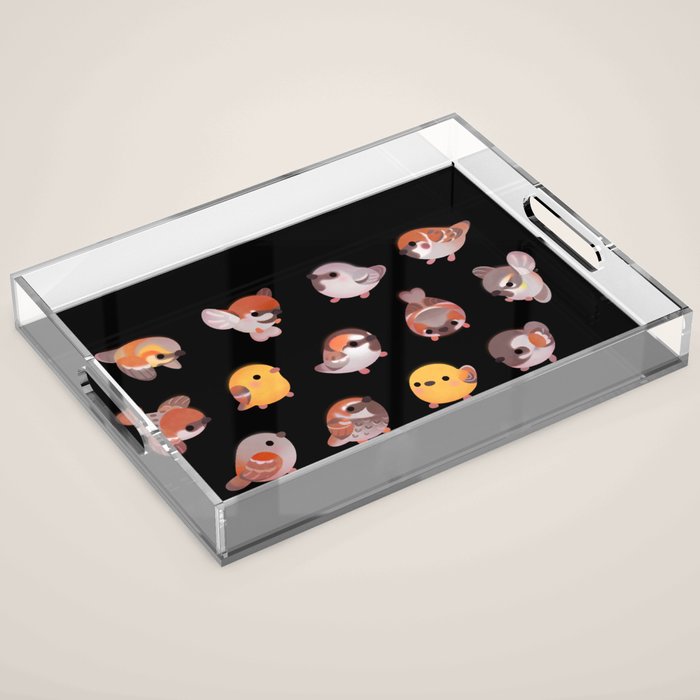 Sparrow - dark Acrylic Tray Gallery Image 1