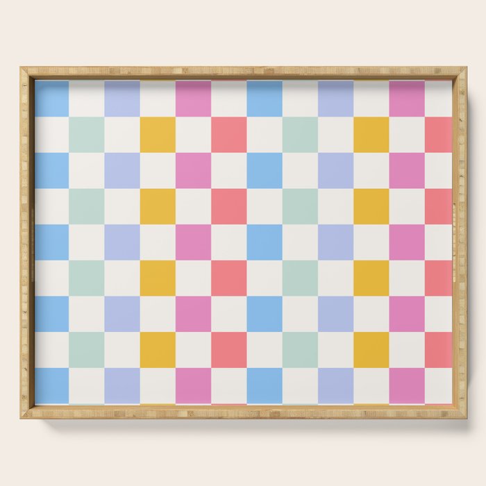 Check mate - rainbow Serving Tray Gallery Image 1