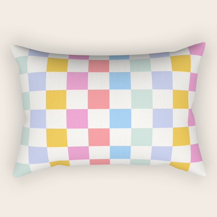 Check mate - rainbow Rectangular Pillow Gallery Image 2