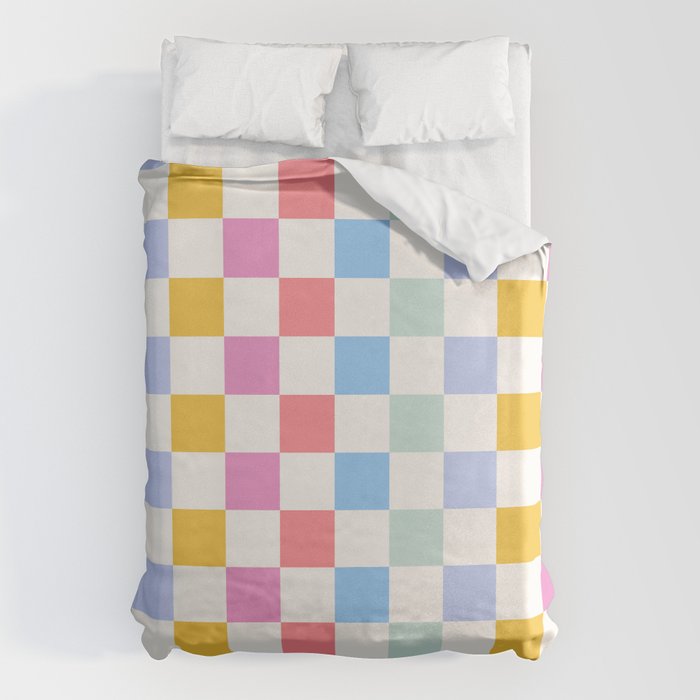 Check mate - rainbow Duvet Cover Gallery Image 1