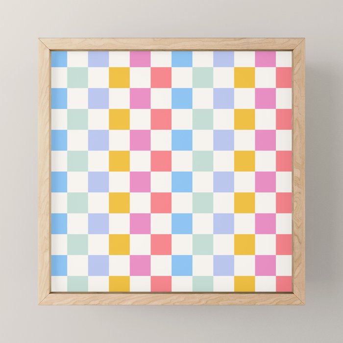 Check mate - rainbow Mini Art Print Gallery Image 1