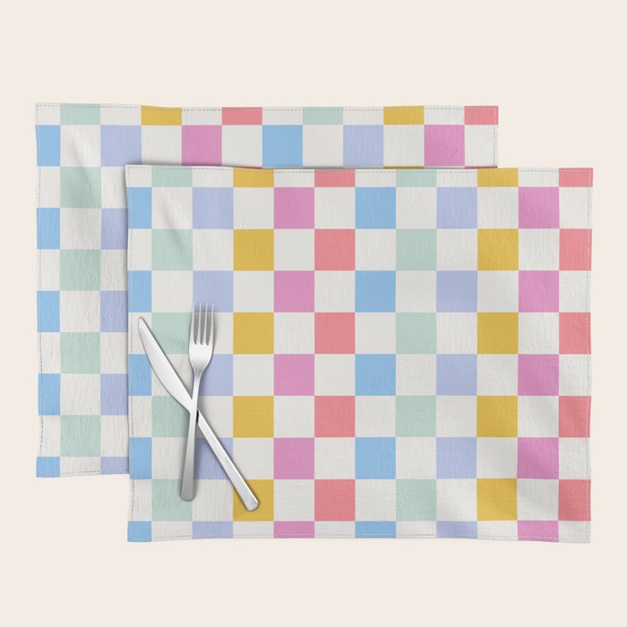 Check mate - rainbow Placemat Gallery Image 1