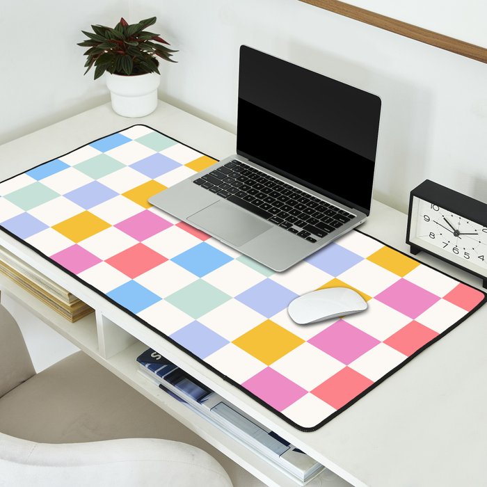 Check mate - rainbow Desk Mat Gallery Image 2