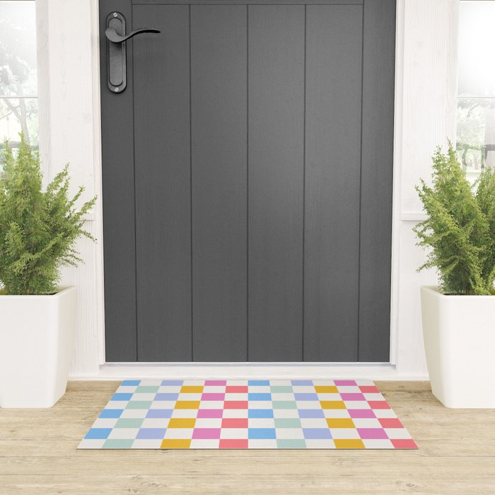 Check mate - rainbow Welcome Mat Gallery Image 3