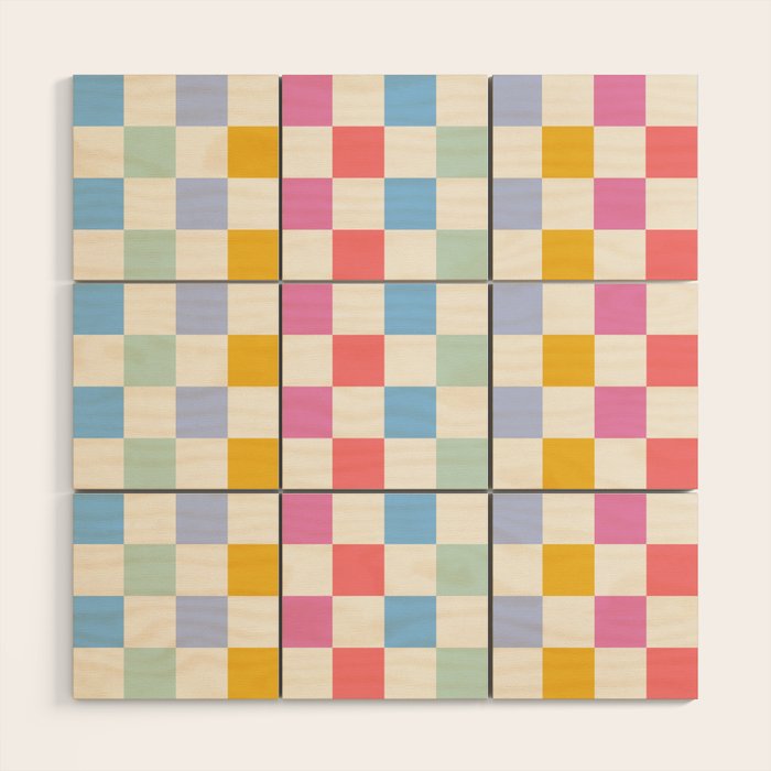 Check mate - rainbow Wood Wall Art Gallery Image 1