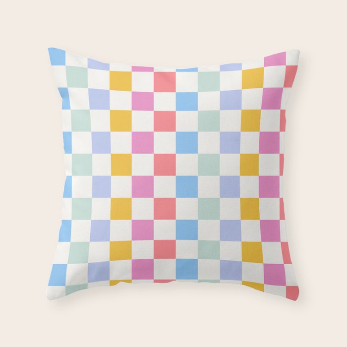 Check mate - rainbow Throw Pillow Gallery Image 6