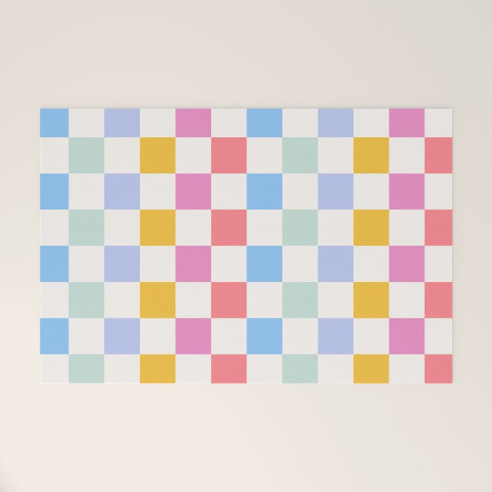 Check mate - rainbow Welcome Mat Gallery Image 1
