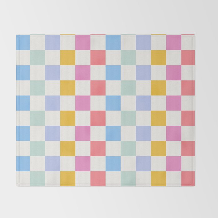 Check mate - rainbow Throw Blanket Gallery Image 2