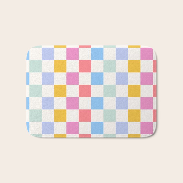 Check mate - rainbow Bath Mat Gallery Image 1