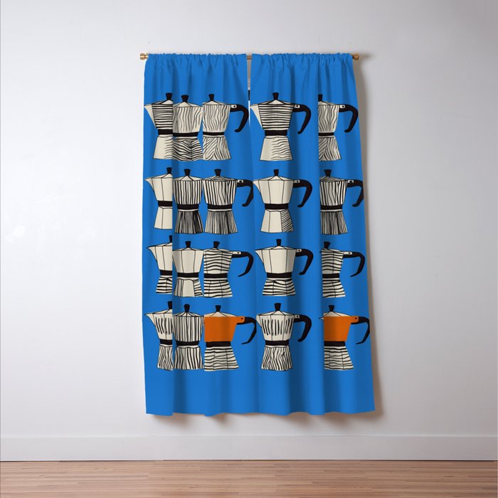 Blue Moka Window Curtain Gallery Image 3