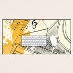 Abstract Minimal Musical Instrument 5 Desk Mat Gallery Image 1