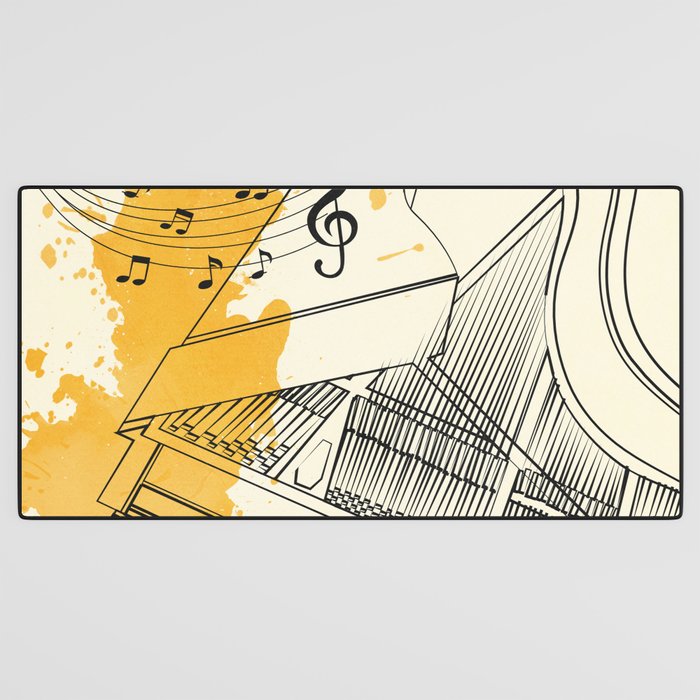 Abstract Minimal Musical Instrument 5 Desk Mat Gallery Image 3