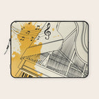 Abstract Minimal Musical Instrument 5 Laptop Sleeve Gallery Image 1