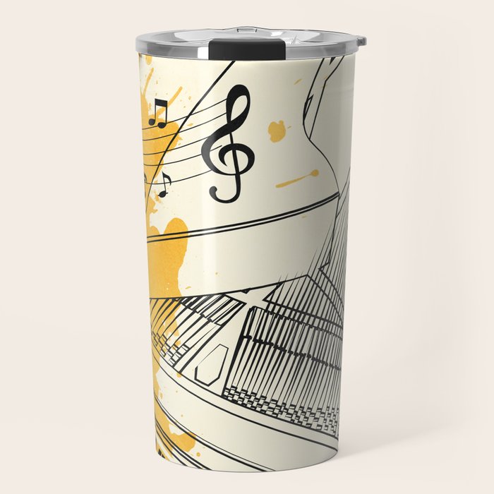 Abstract Minimal Musical Instrument 5 Travel Mug Gallery Image 1