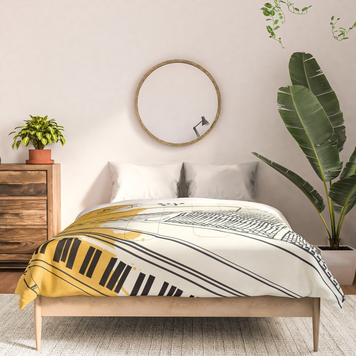 Abstract Minimal Musical Instrument 5 Comforter Gallery Image 3